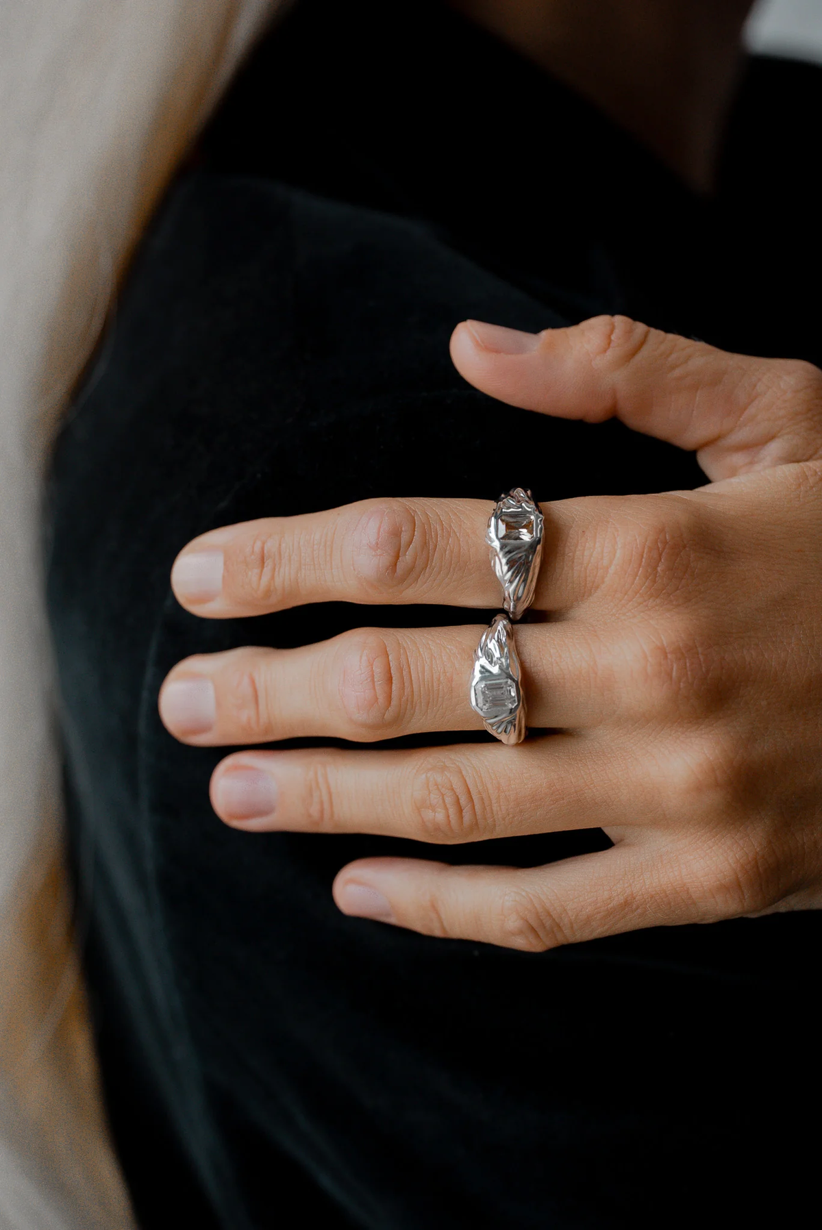 Esplendor Ring - Clear Moissanite