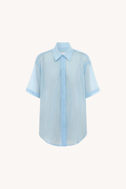 Rowie | Faye Silk Shirt - Baby Blue