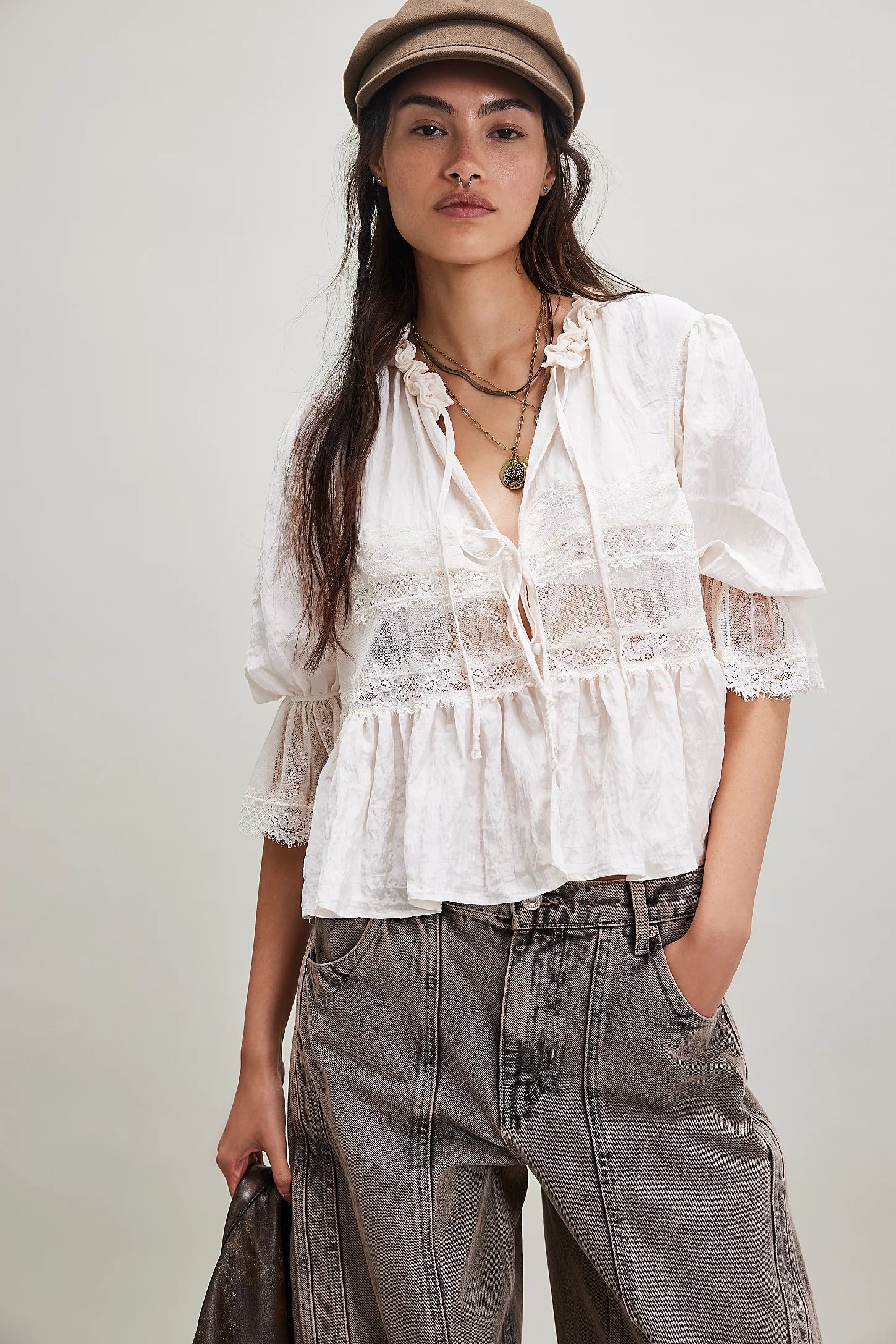 Forever Young Bed Jacket - White Alyssum