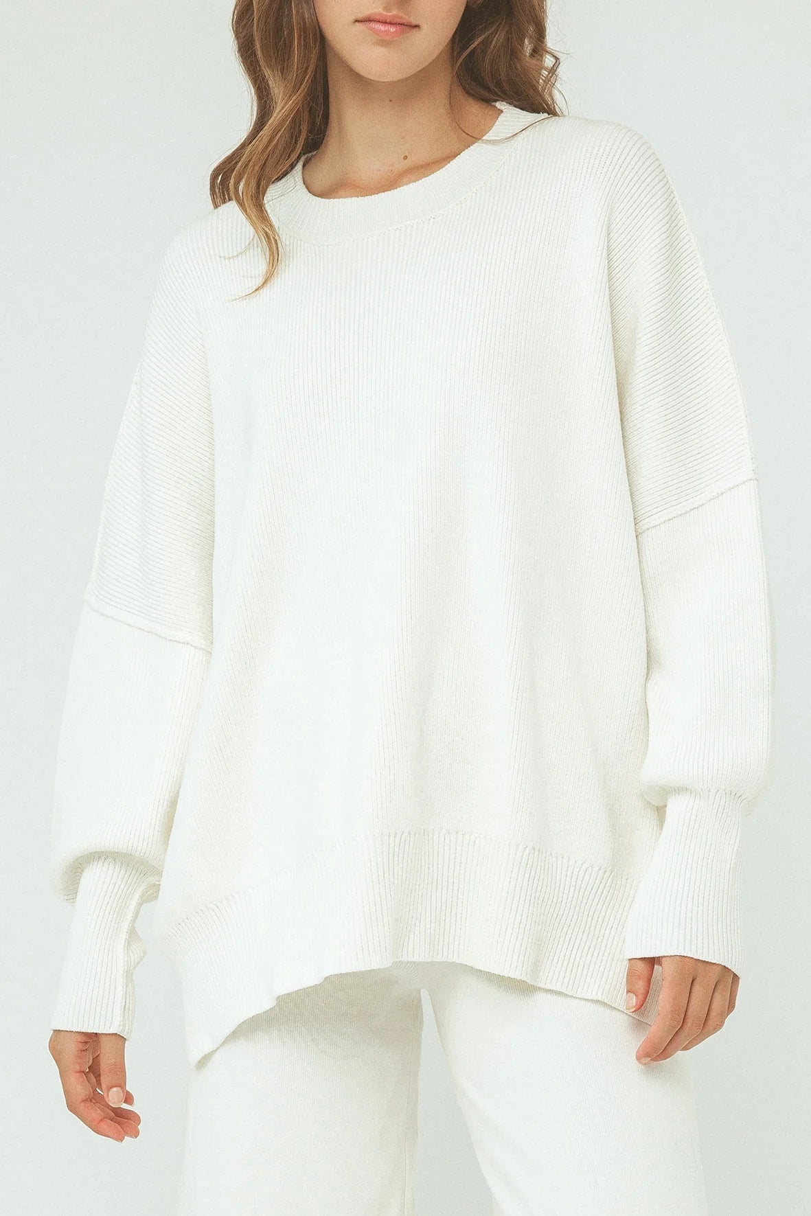 Harper Organic Knit Sweater - Cream