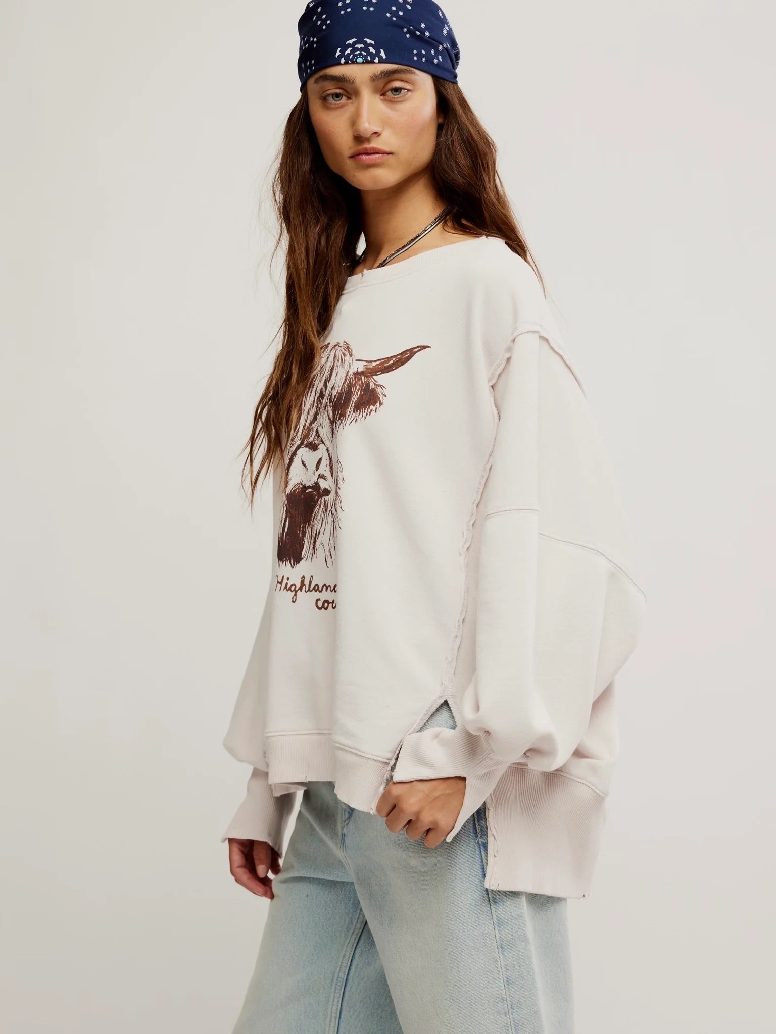 Graphic Camden Sweatshirt - Highland Cow Combo