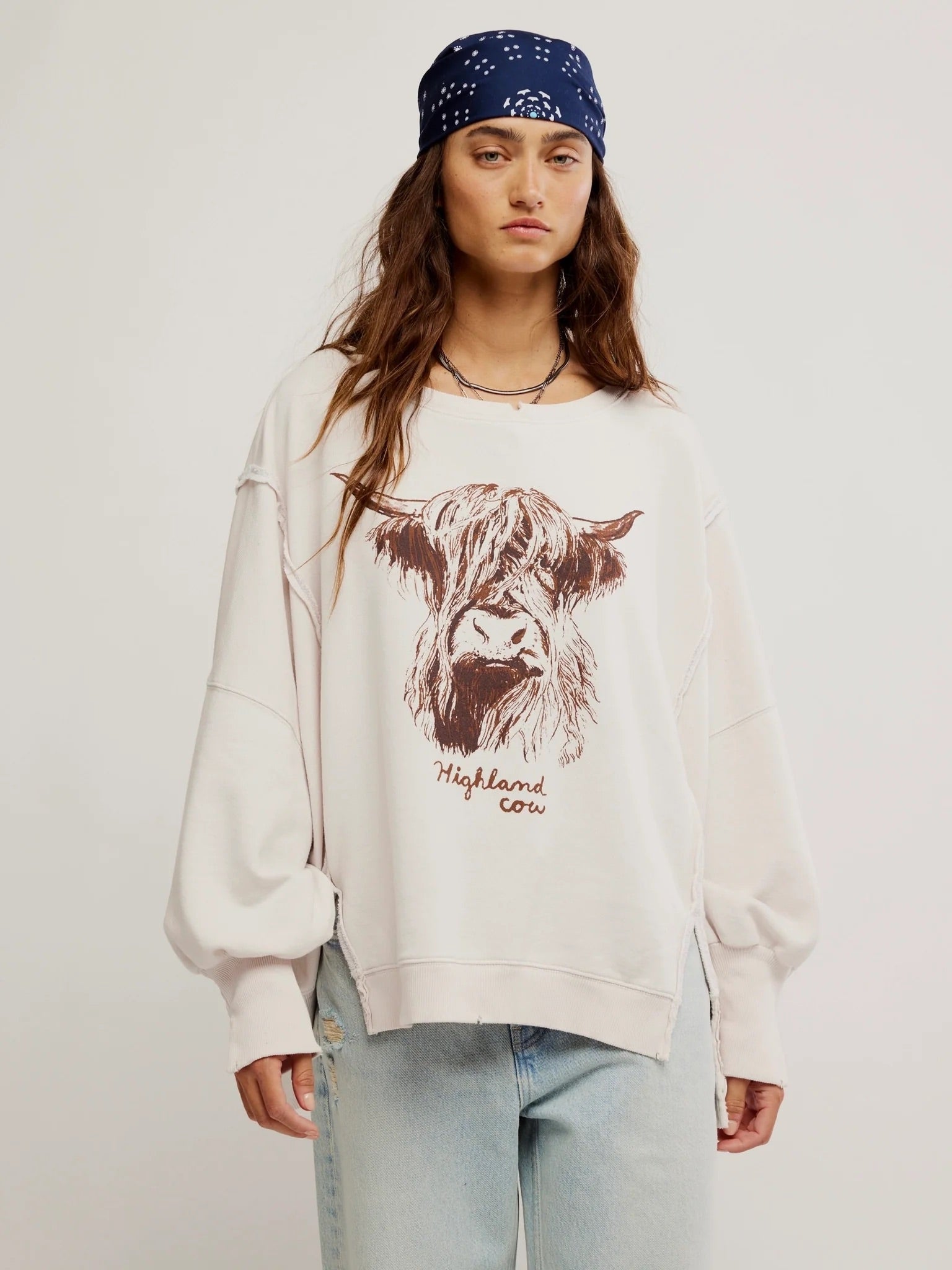 Graphic Camden Sweatshirt - Highland Cow Combo