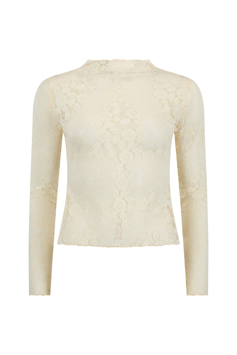 Juliette Lace Top - Vintage Cream