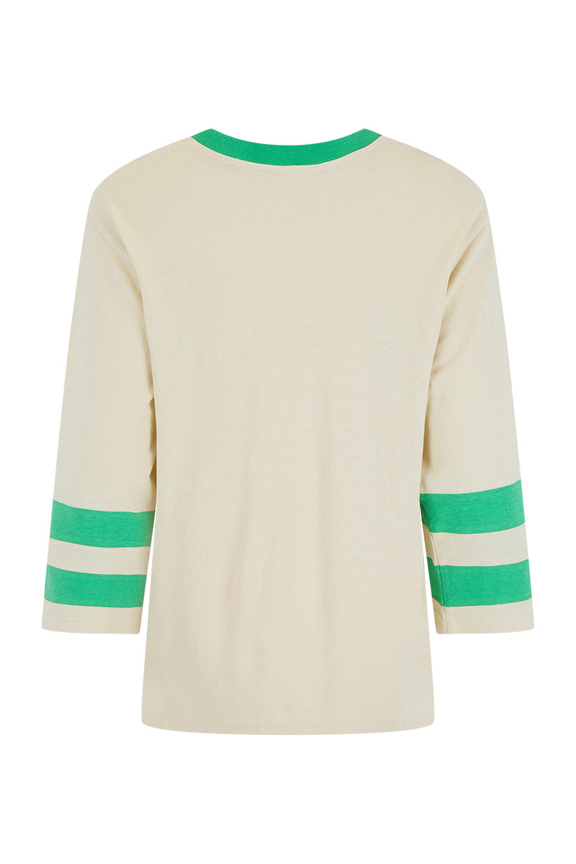 Homecoming Long Sleeve Biker Tee - Green Fields