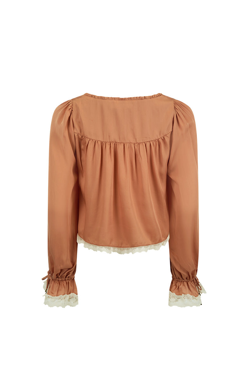 Poison Peach Blouse - Rose