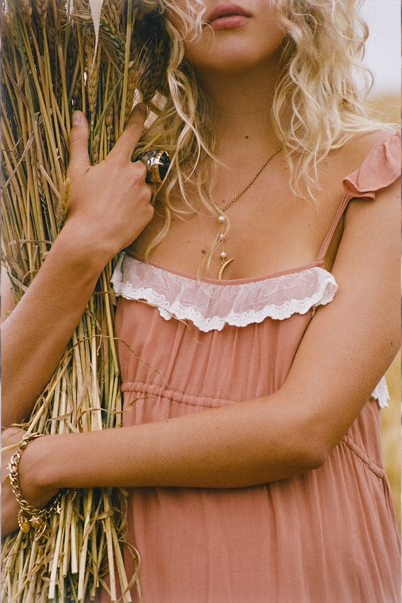 Poison Peach Mini Dress - Rose