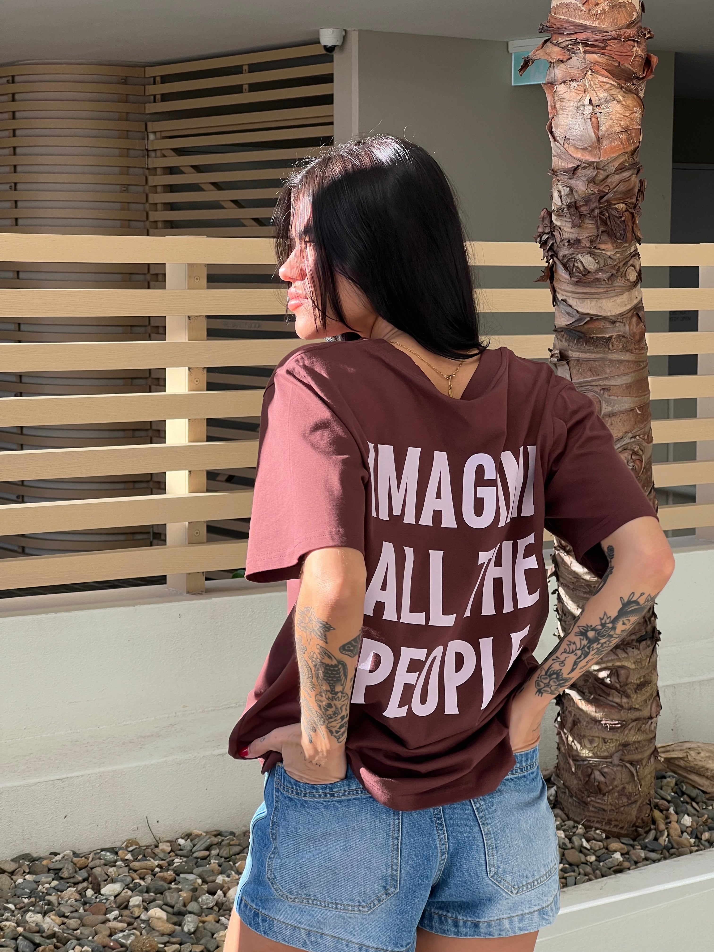 Imagine Heavy Tee Choc - Pink