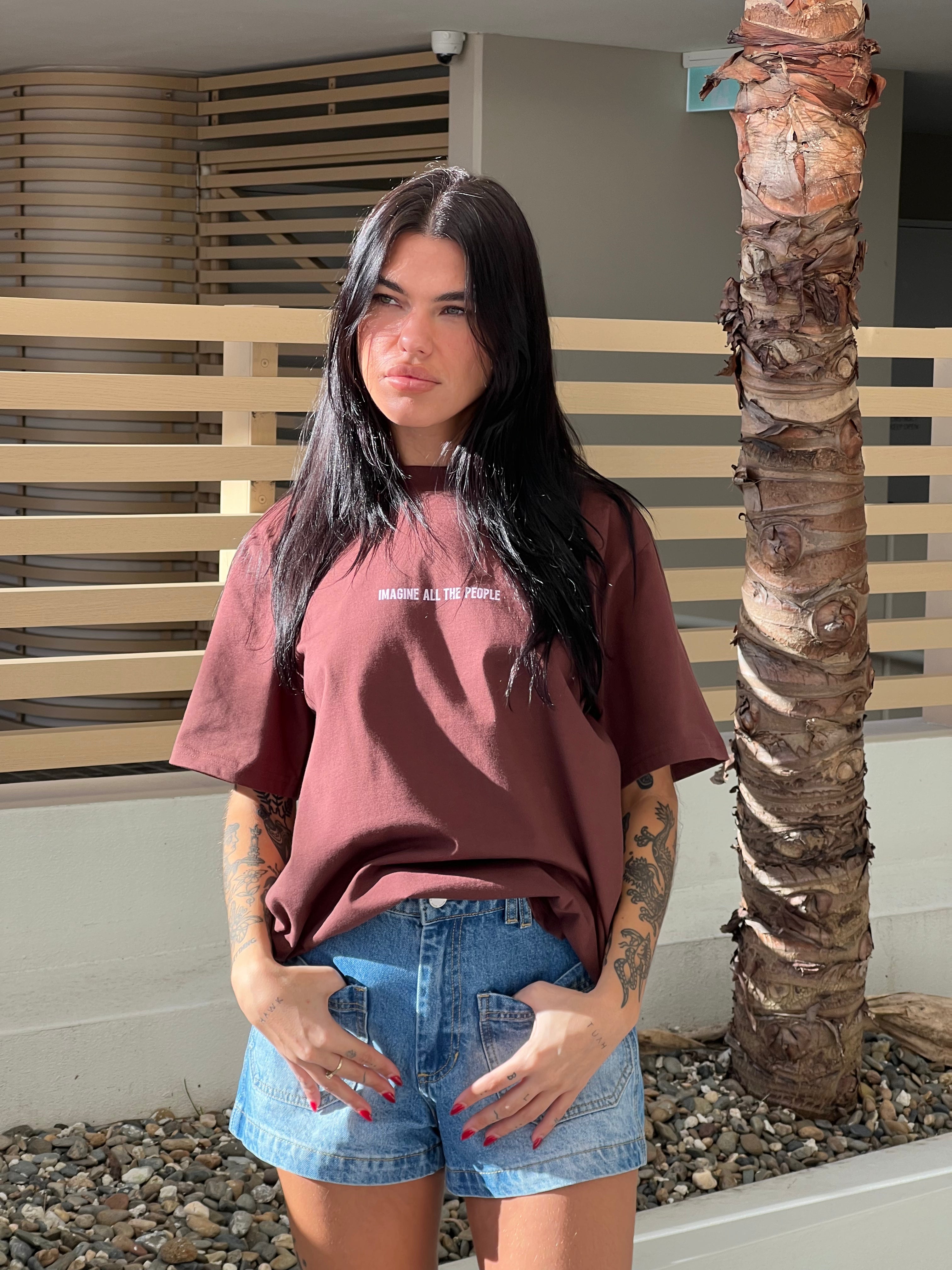 Imagine Heavy Tee Choc - Pink