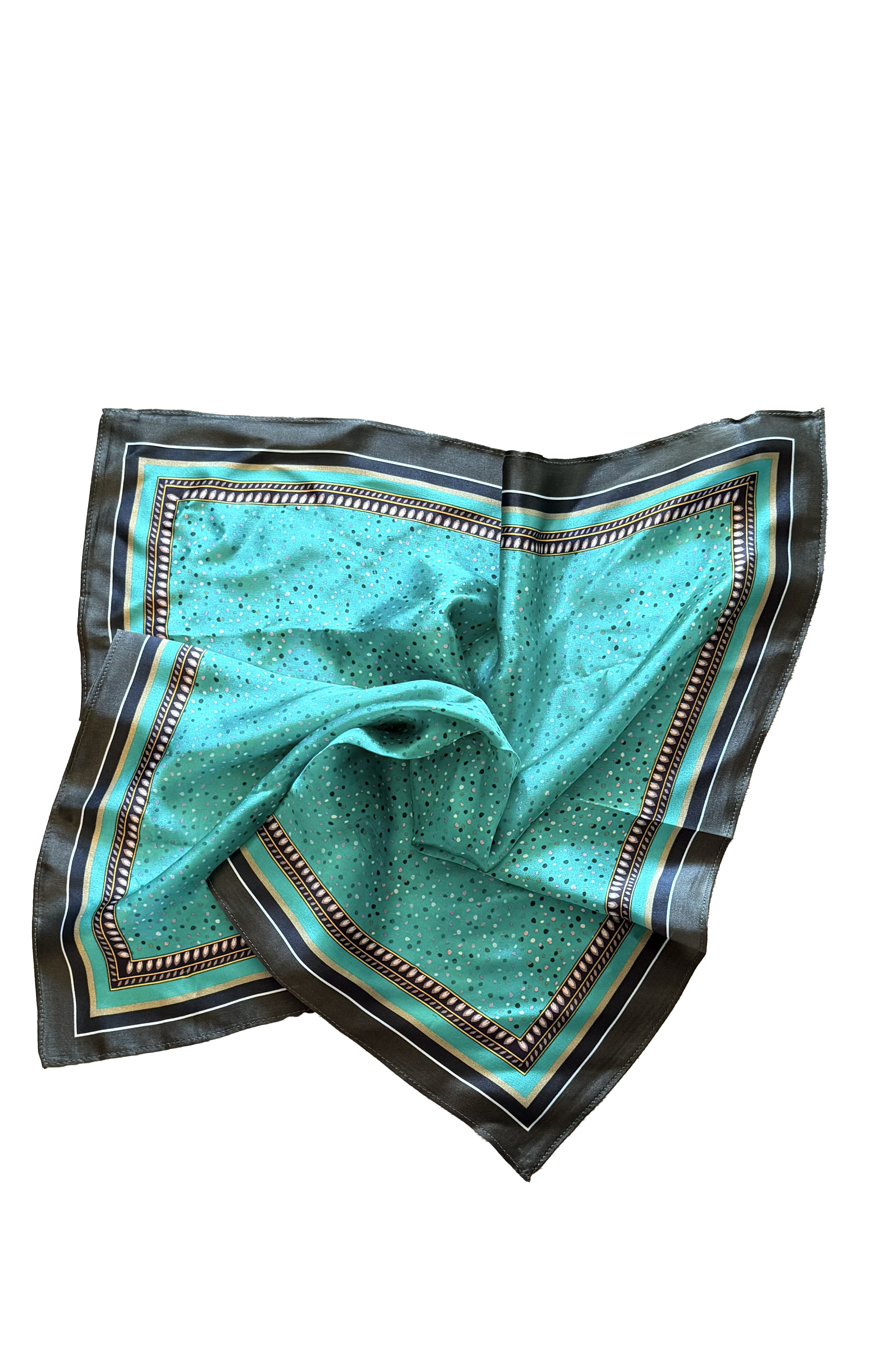 Confetti 100% Silk Scarf - Turquoise