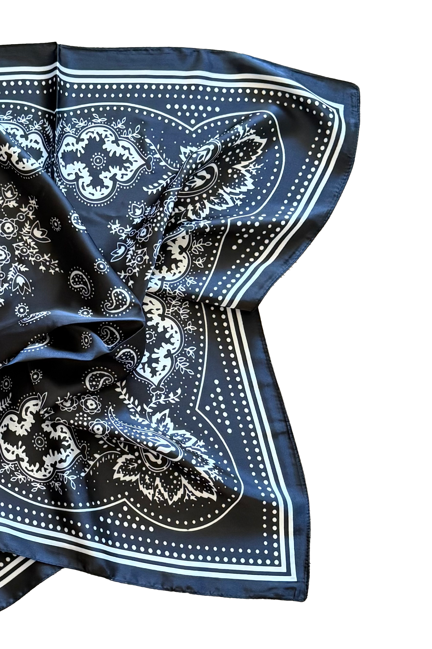 Bandana Dot Scarf -  Black/White