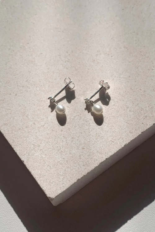 Saint Valentine | Aspen Mini Drop Earrings - Silver