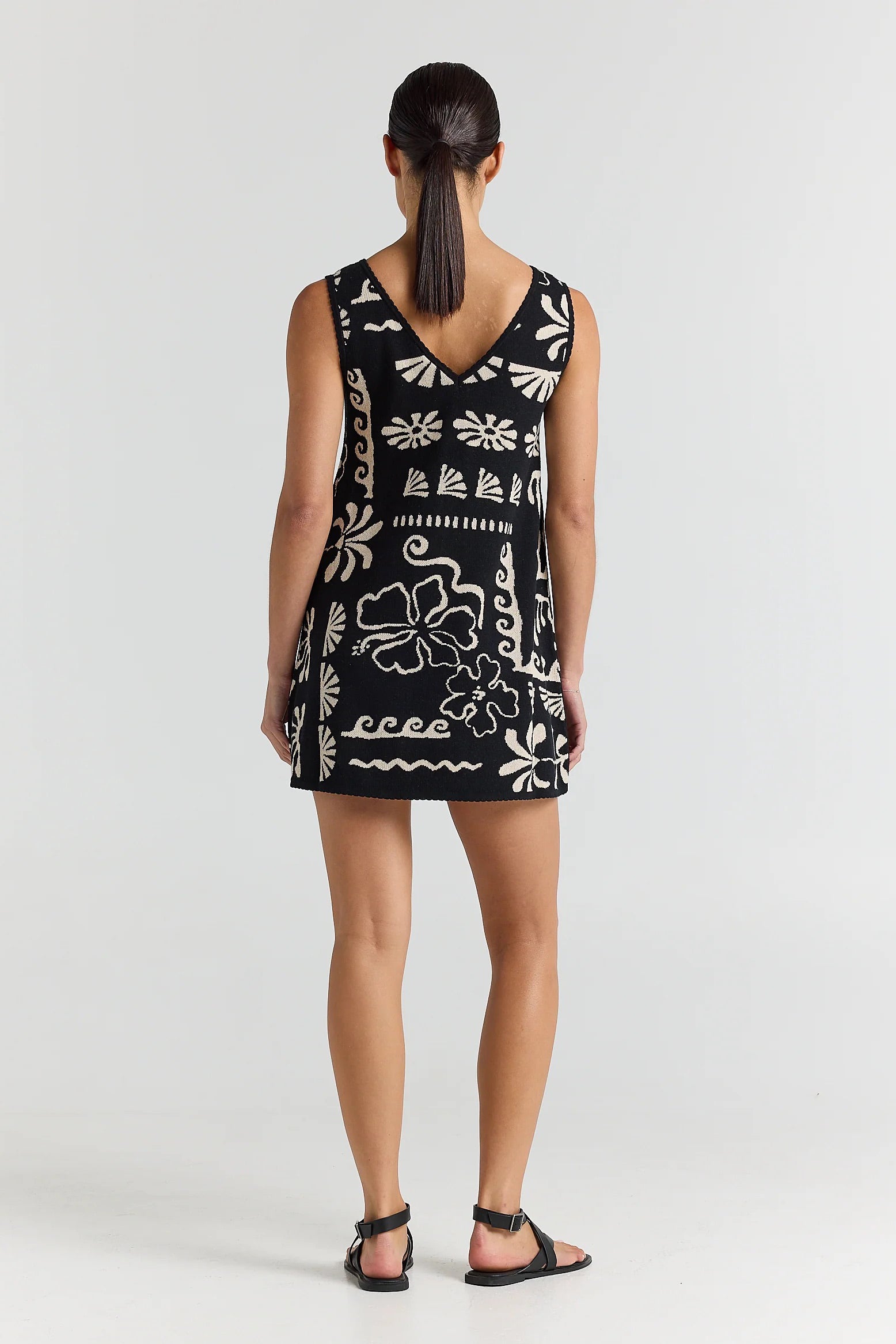 Jamaica V Knit Dress - Black