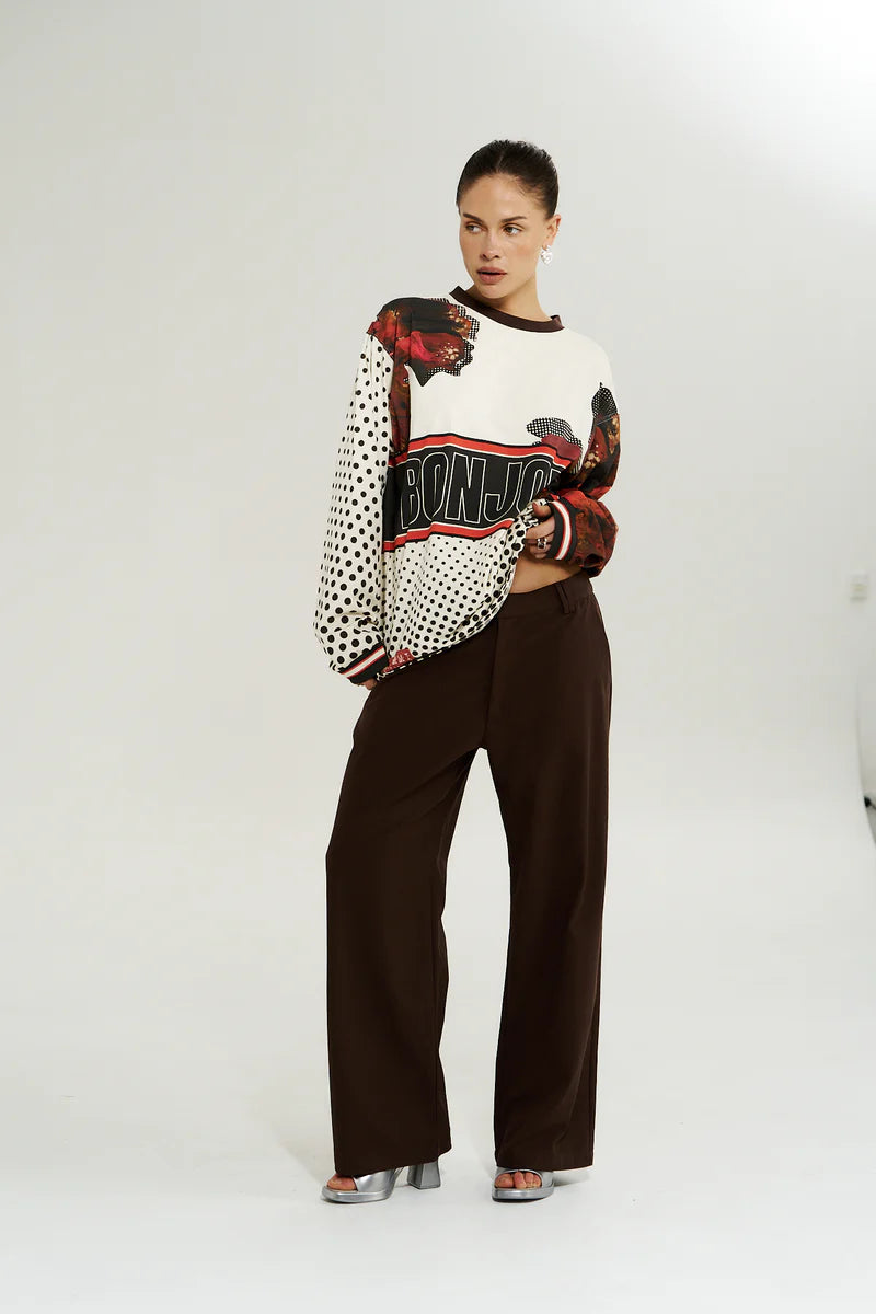 LS Racer Tee - Chocolat Choux