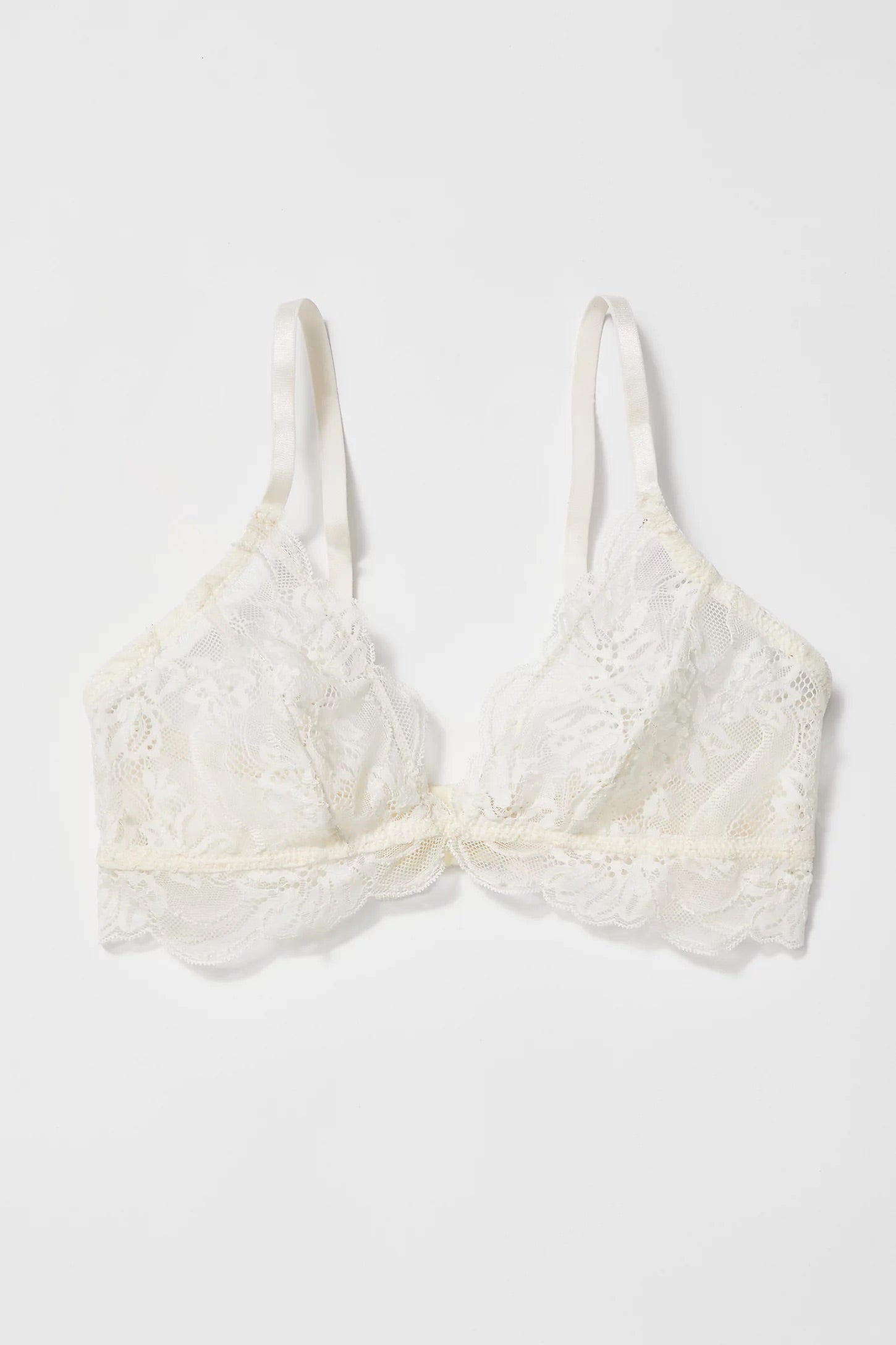 Last Dance Lace Triangle Bralette - Ivory