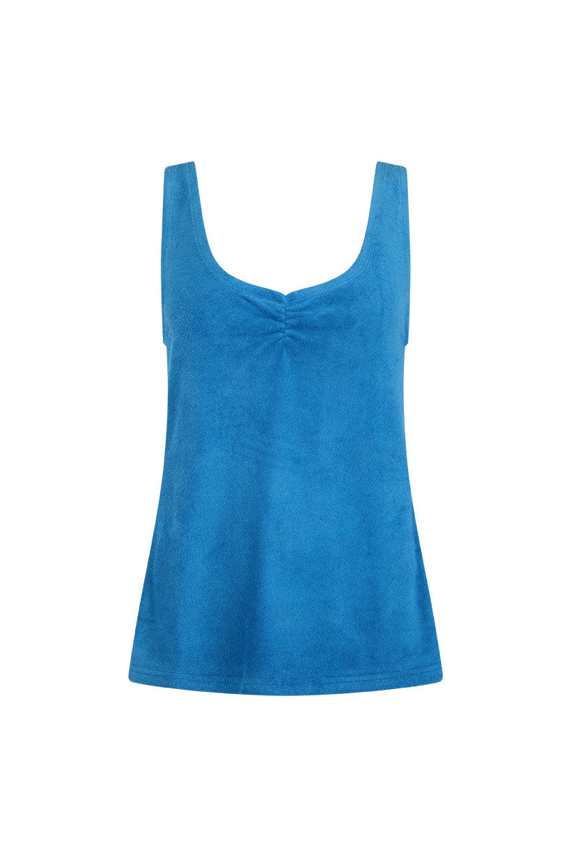 Luciana Terry Singlet - Azure Blue
