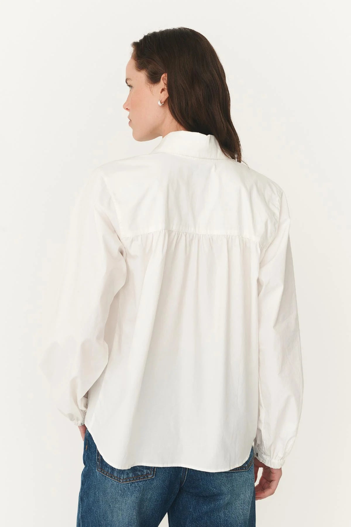 Luma Organic Eyelet Blouse - Bone