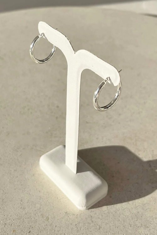 Saint Valentine | Classic Hoops Medium - Silver