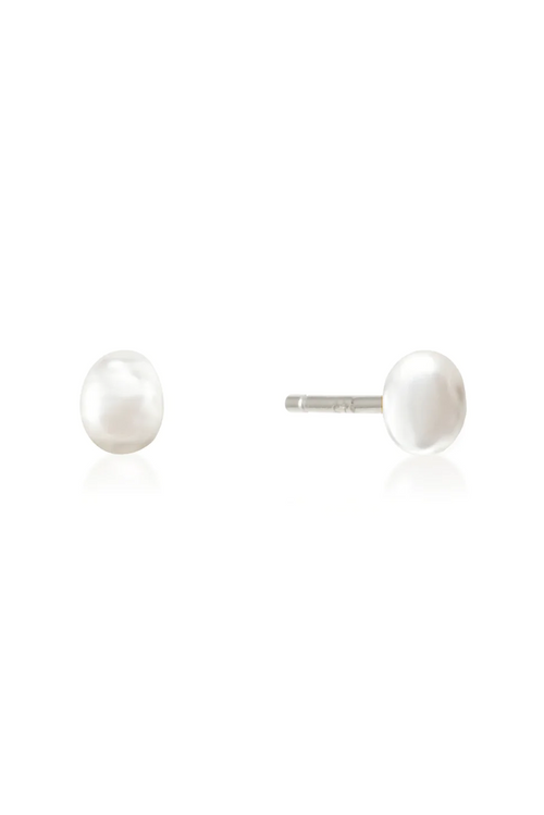 Saint Valentine | Mini Pearl Studs - Silver