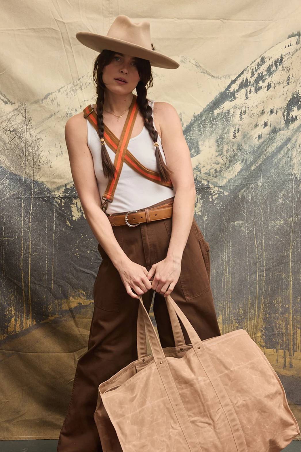 Market Canvas Tote Bag - Mocha