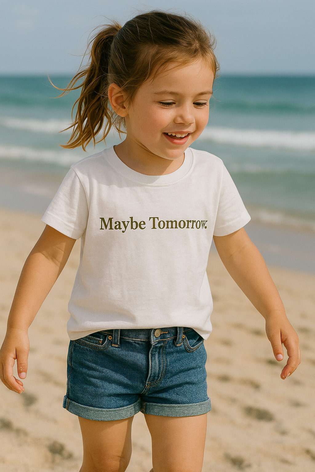 Maybe Tomorrow Kids Tee - White