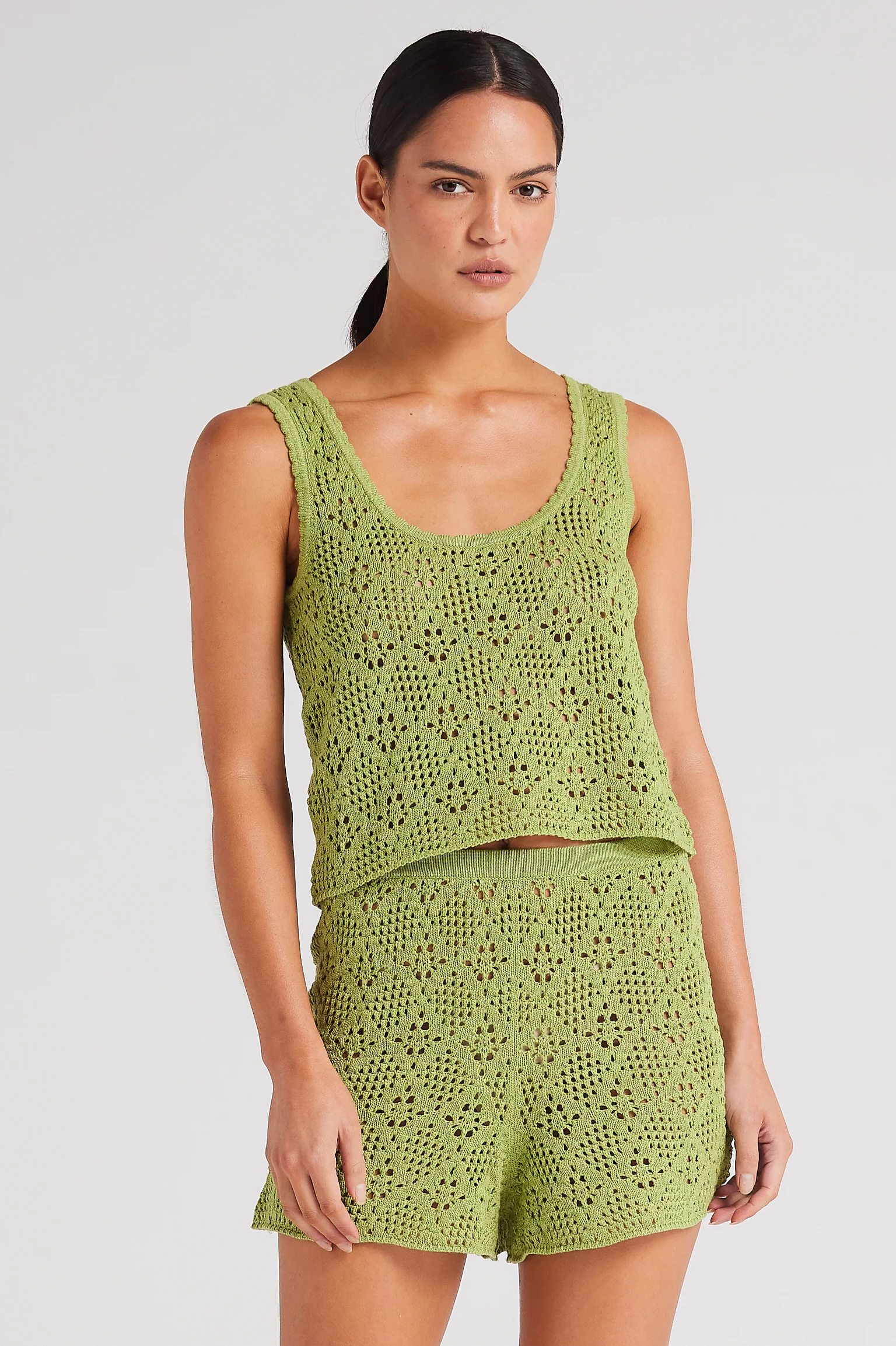 Messina Knit Singlet Top - Daiquiri
