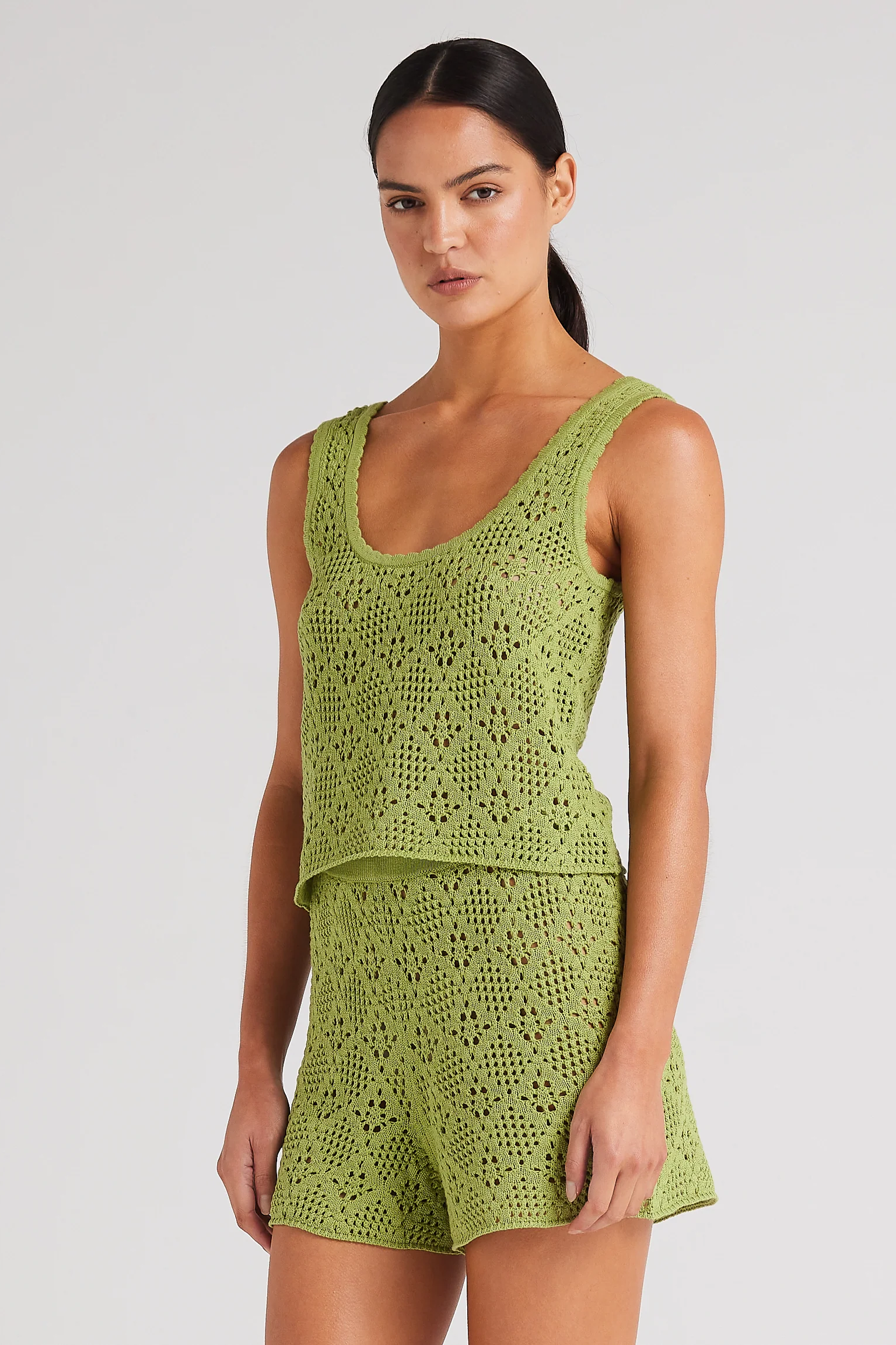 Messina Knit Singlet Top - Daiquiri