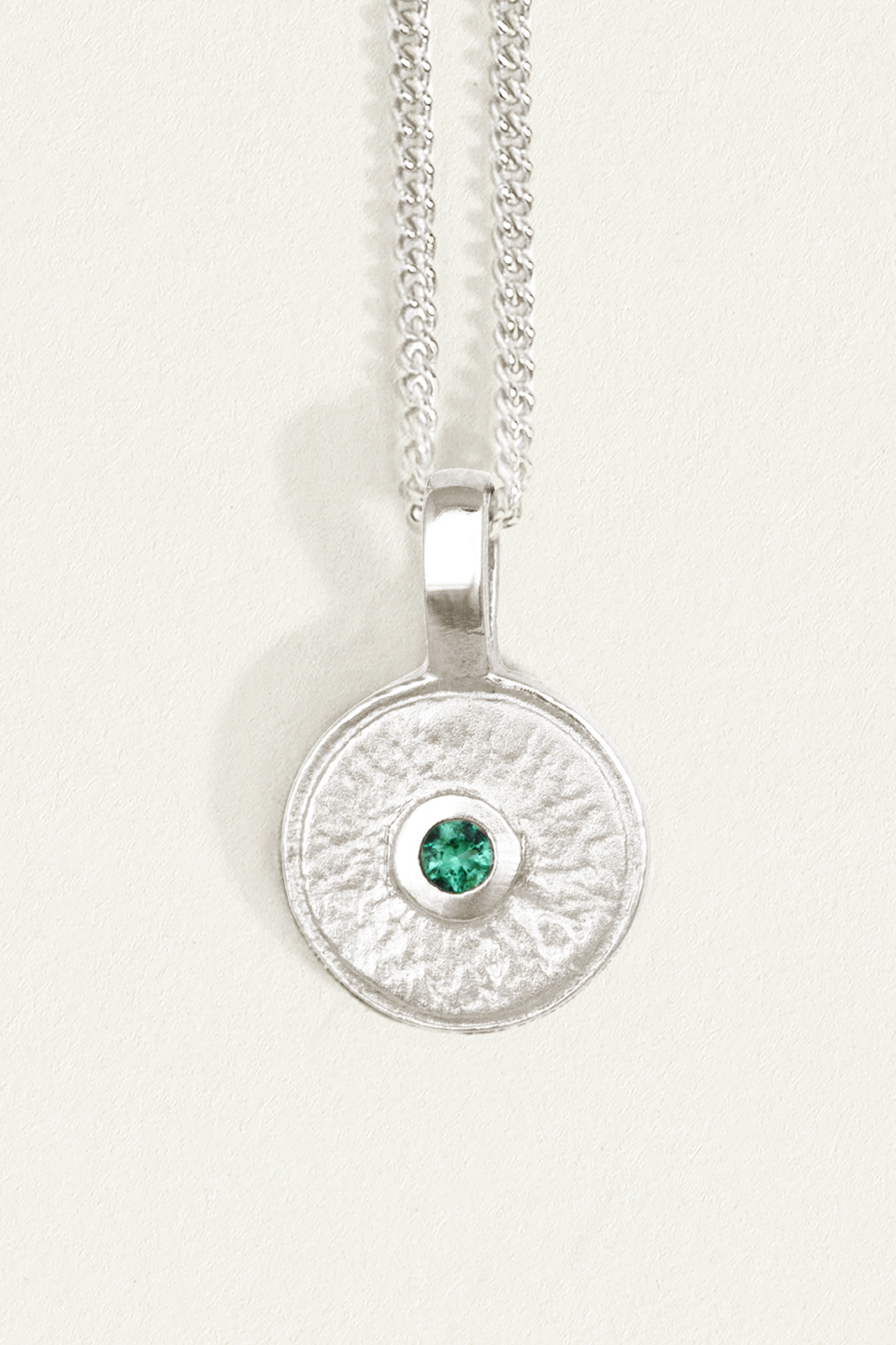 Mina Emerald Necklace - Silver