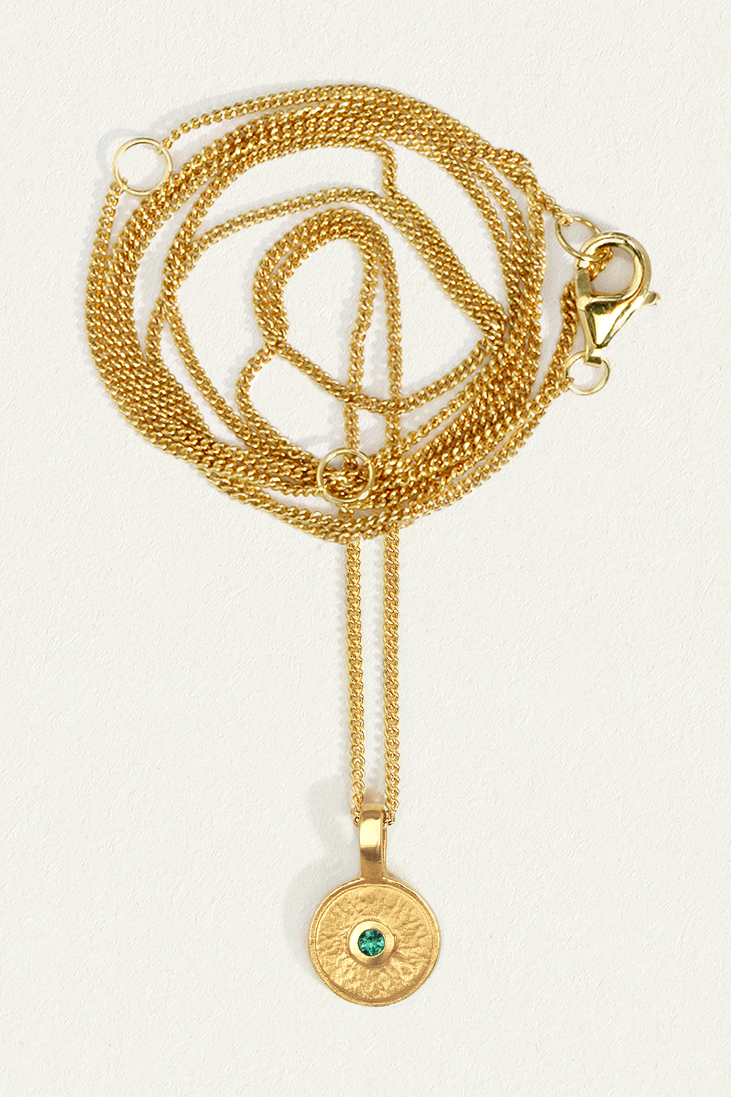 Mina Emerald Necklace - Gold