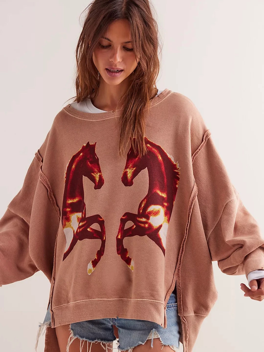 Graphic Camden Sweatshirt - Mirrored Horses