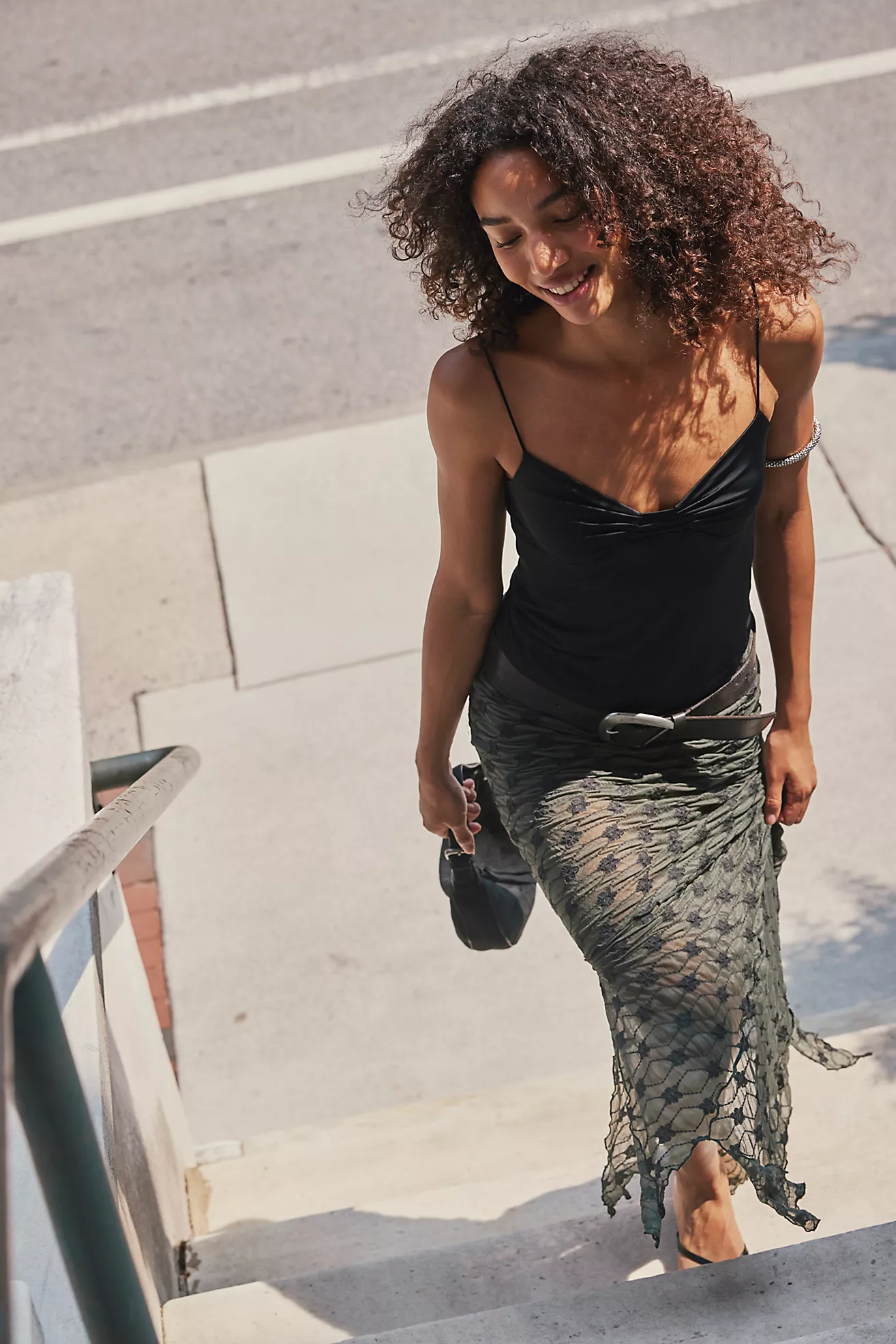 My Way Triangle Cami - Black