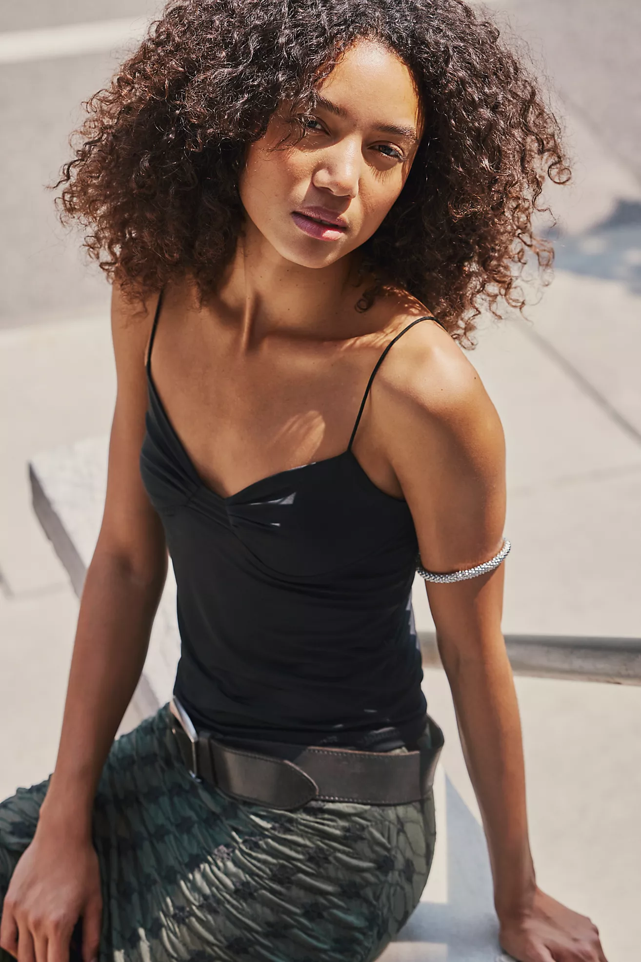 My Way Triangle Cami - Black