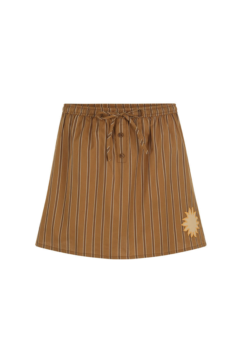 Off Duty Mini Skirt - Caramel Cafe