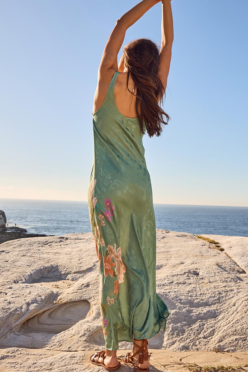 Floridian Bias Dress - Sage