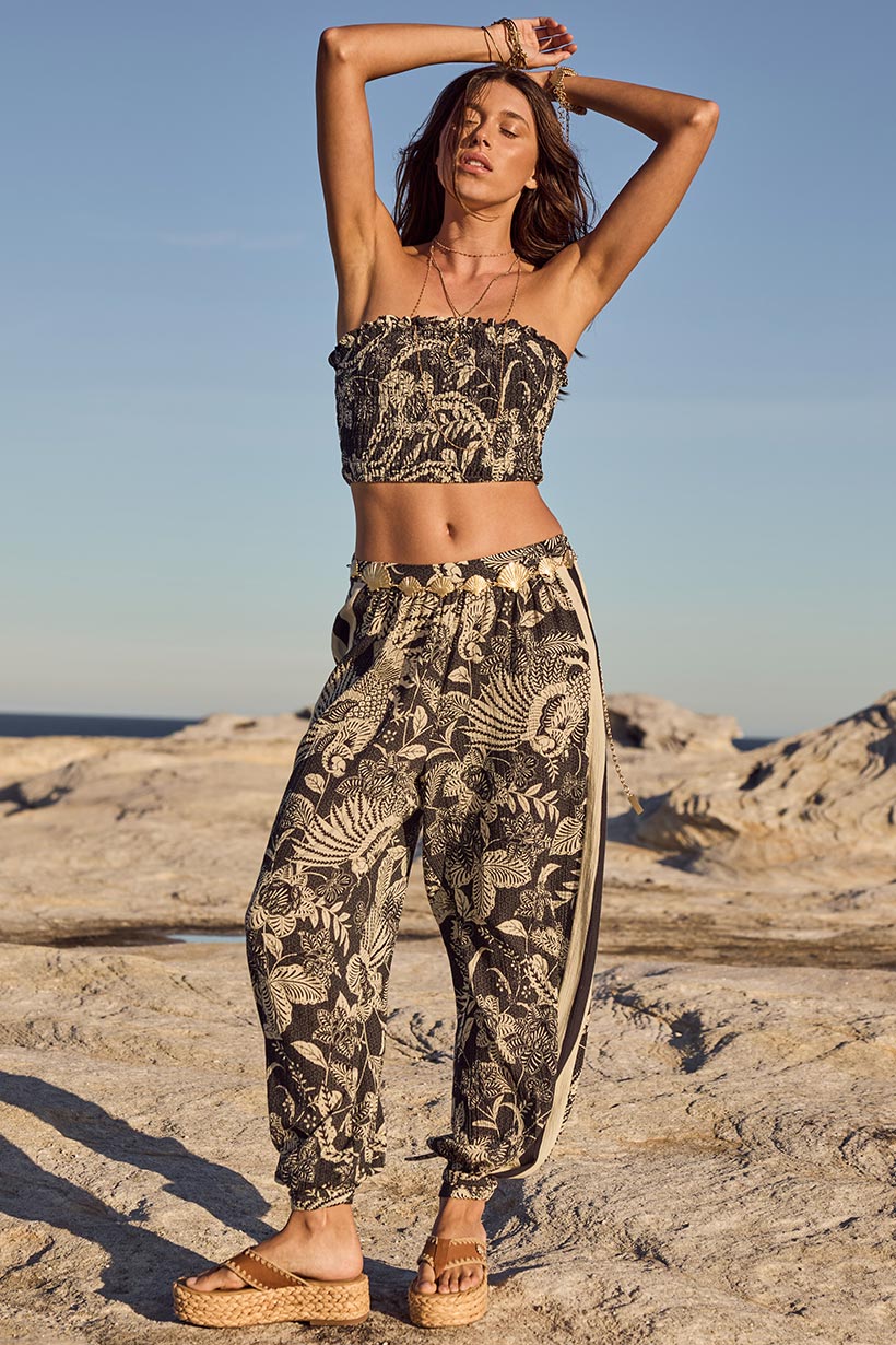 Volcano Goddess Harem Pant - Liquorice