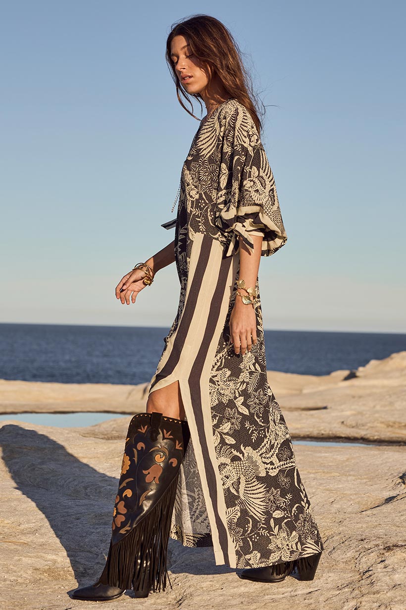 Volcano Goddess Kaftan - Liquorice