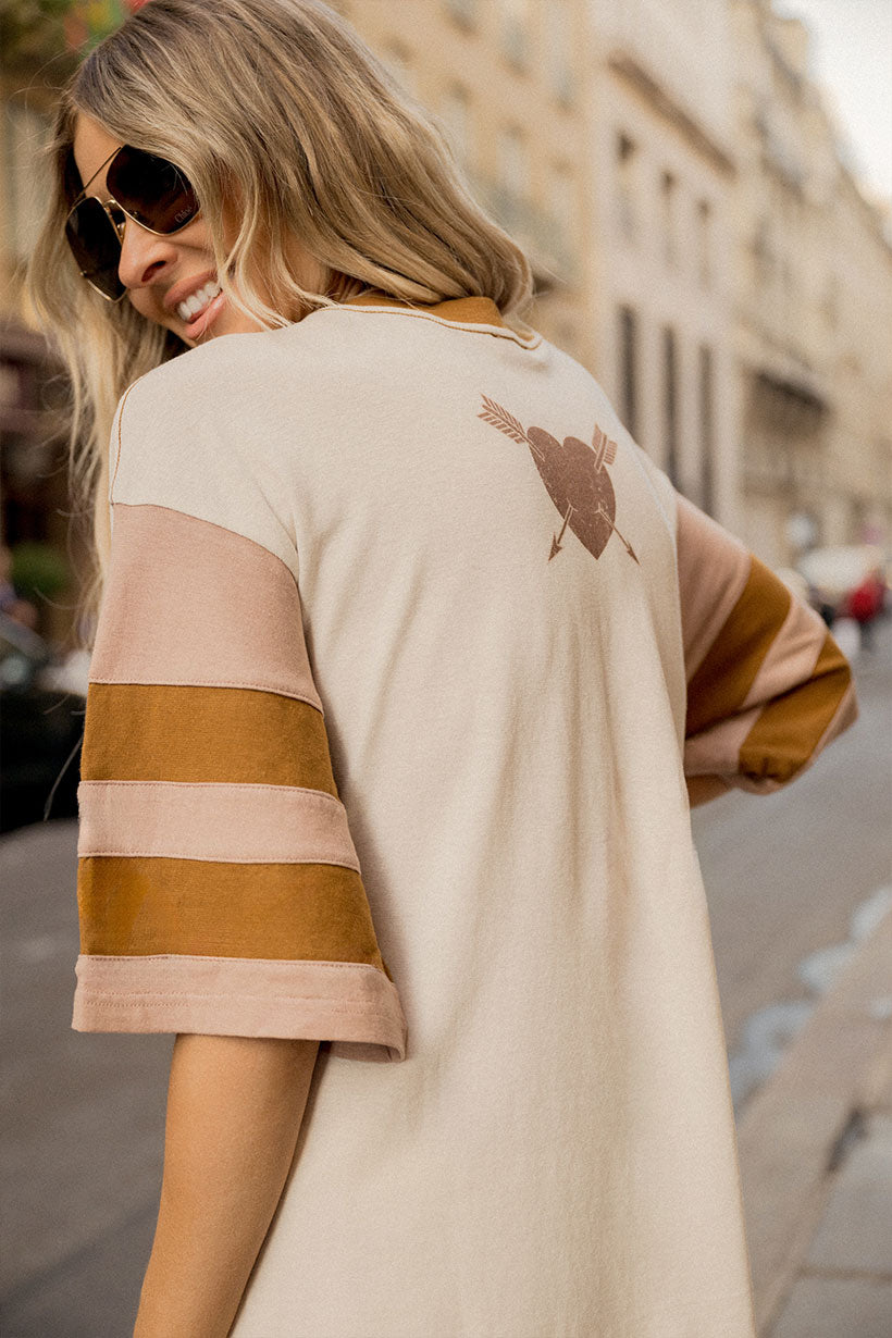 Homecoming Oversized Biker Tee - Stone (PRE-ORDER)