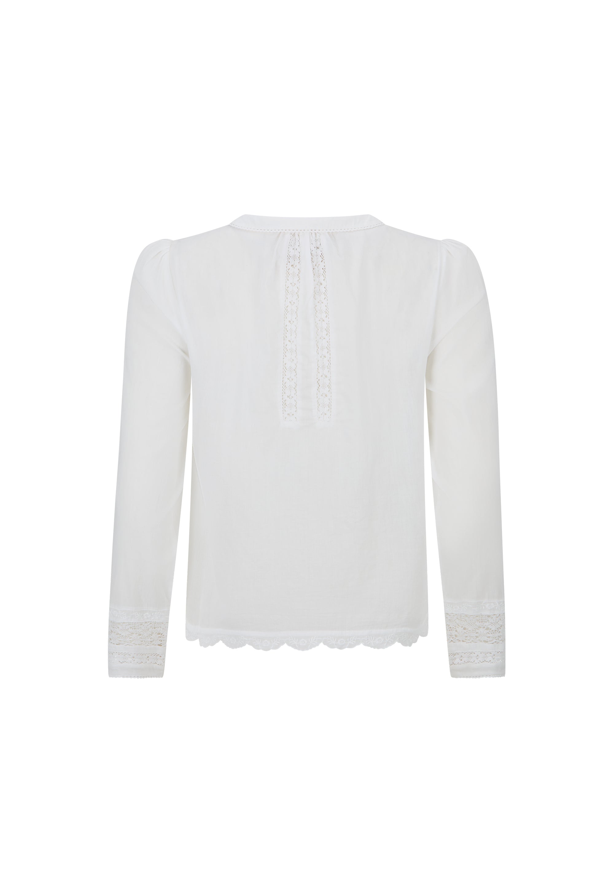 Prairie Long Sleeve Blouse - Antique White
