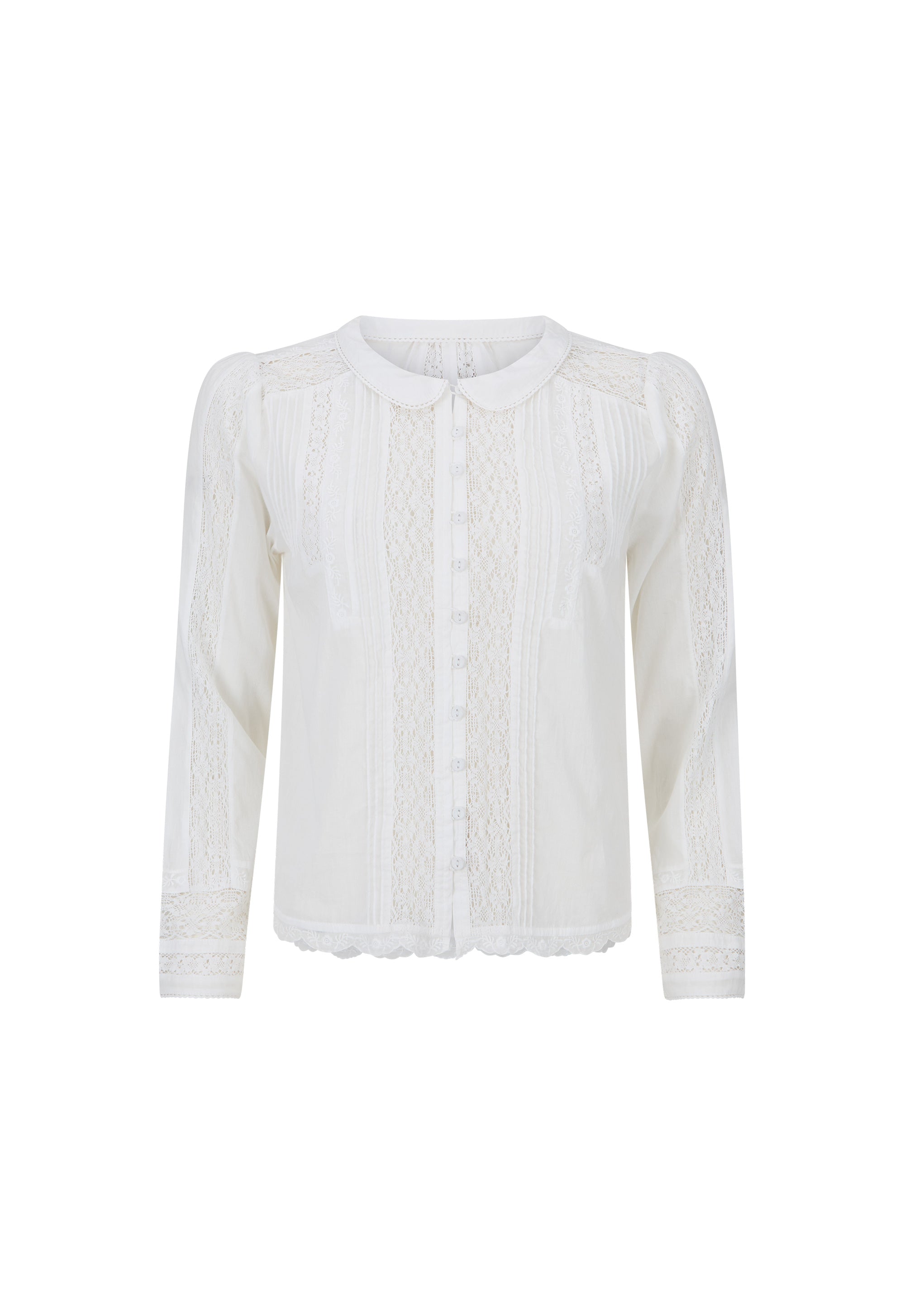Prairie Long Sleeve Blouse - Antique White