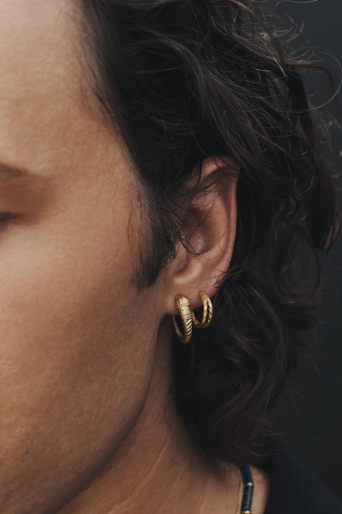 Priam Split Hoops - Gold