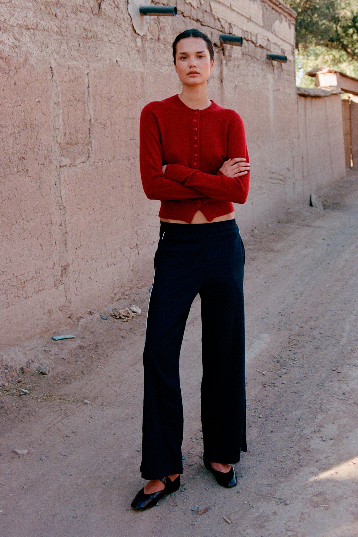Kaia Linen Straight Pants - Ink