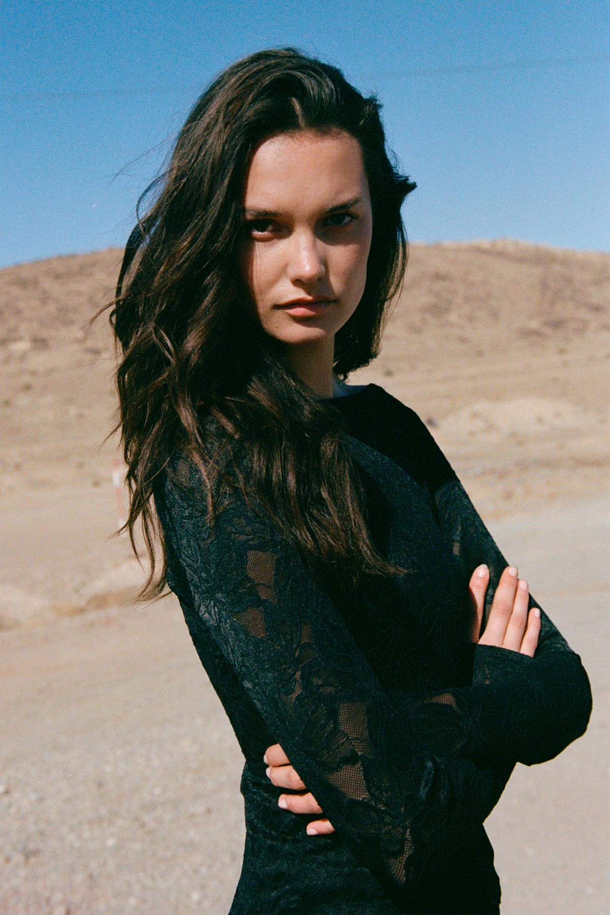 Samantha Lace Top - Noir