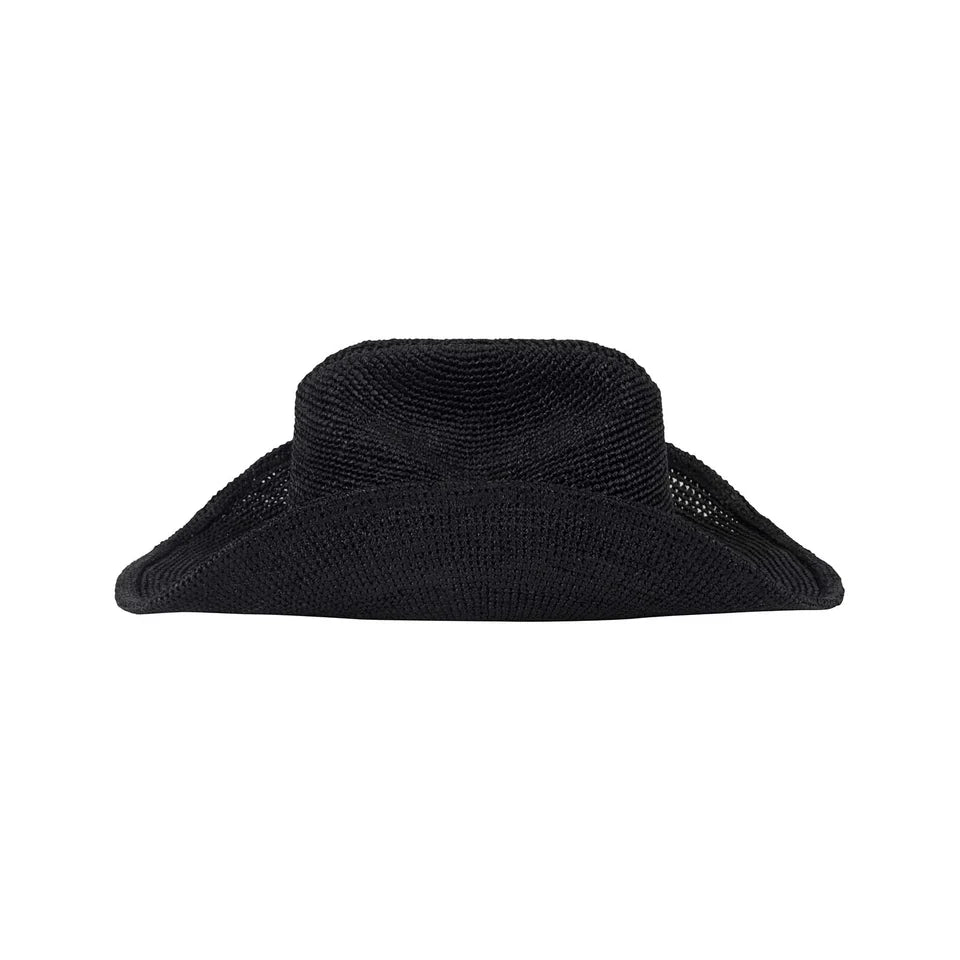 Raffia Cowboy Hat - Noir