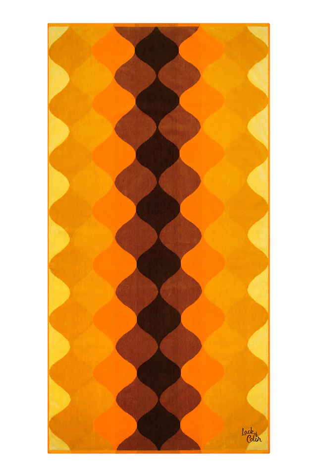 Retro Wave Towel - Pecan