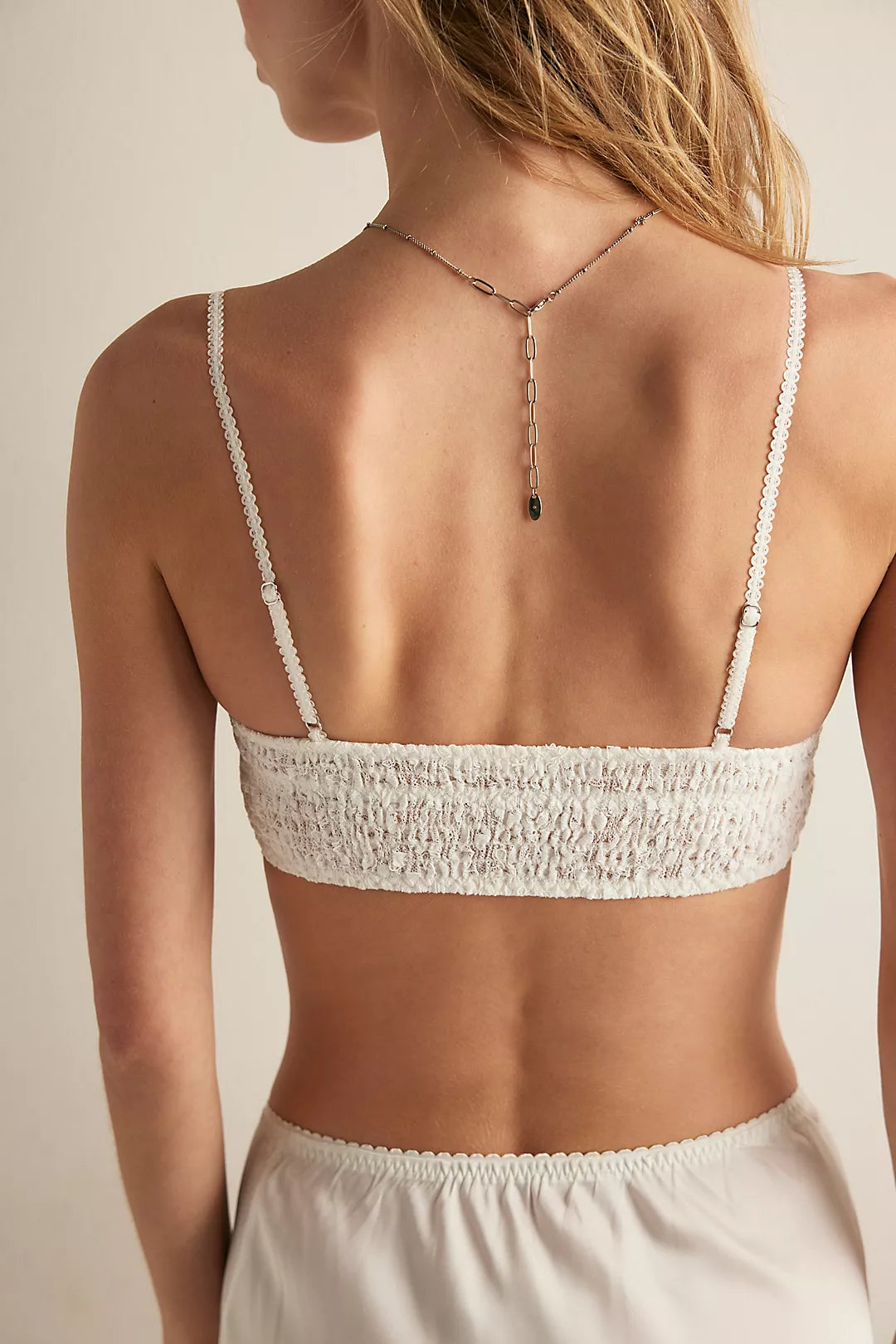 Rosie Longline Bralette - White Alyssum