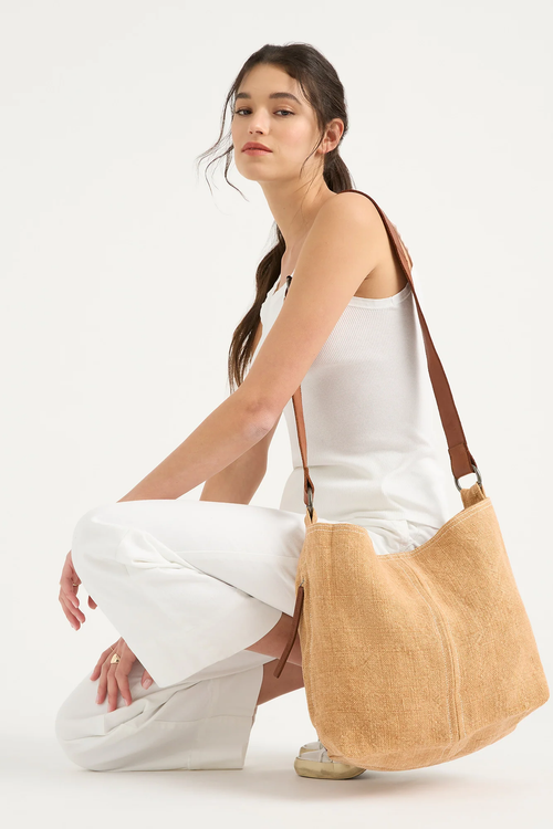 Juju & Co | Baby Jute Slouchy Bag - Terracotta