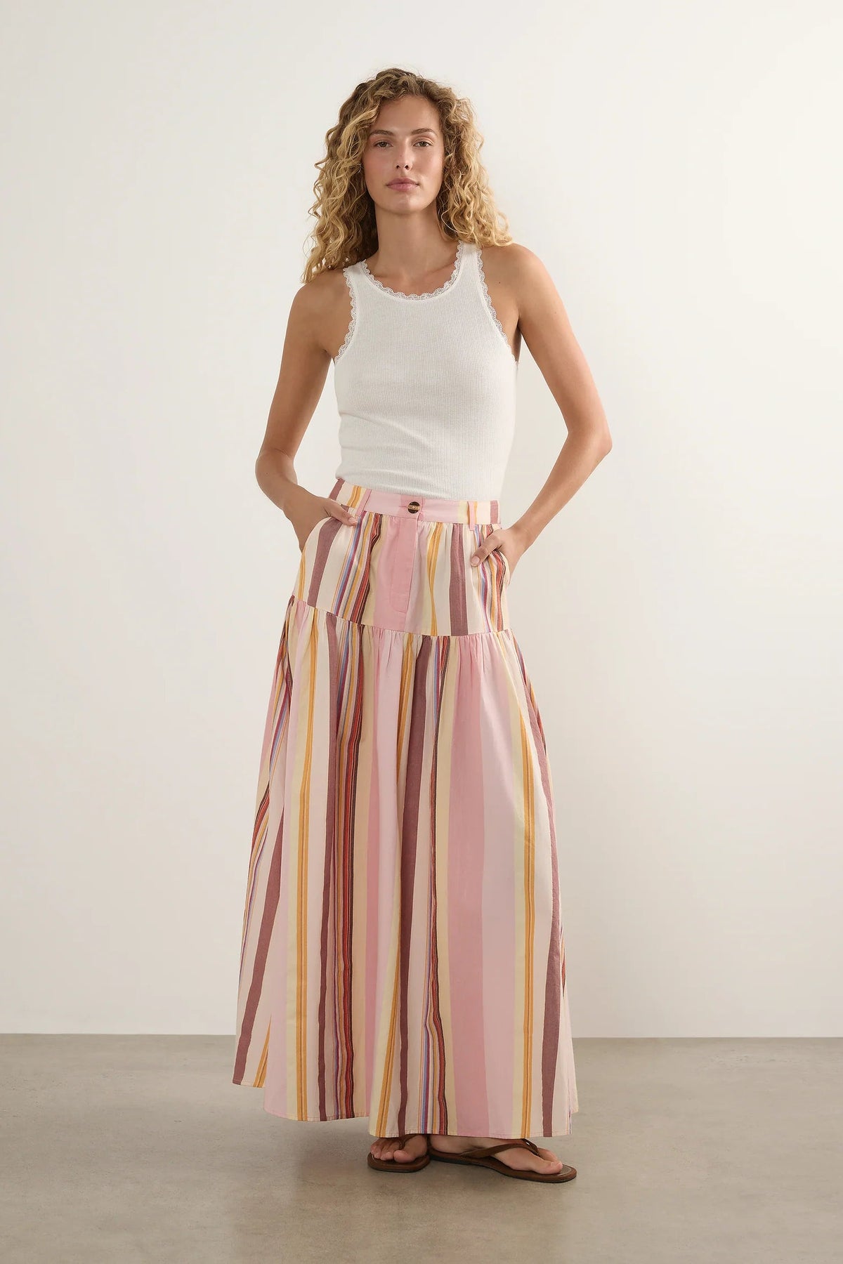 Harley Maxi Skirt - Stripe