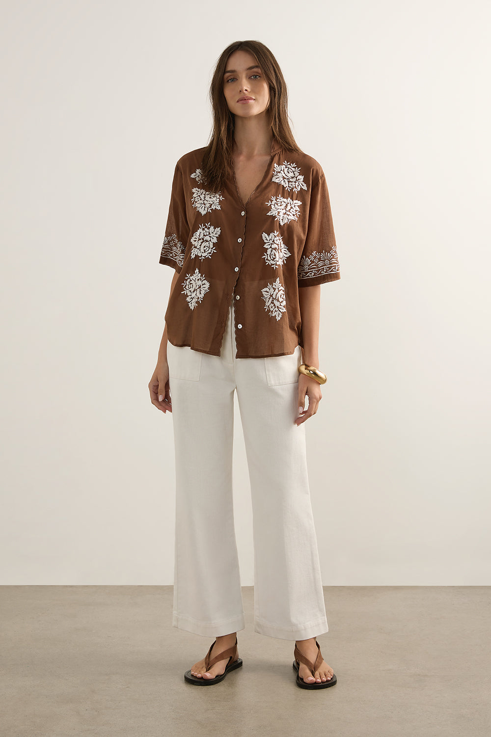 Rosalie Blouse - Brown
