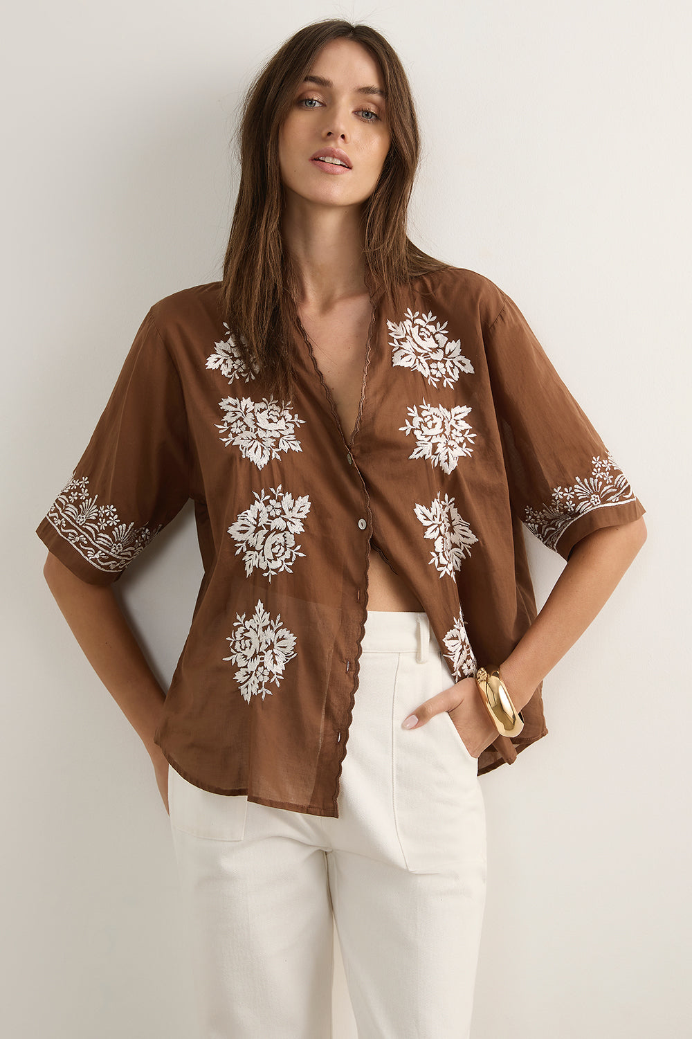 Rosalie Blouse - Brown