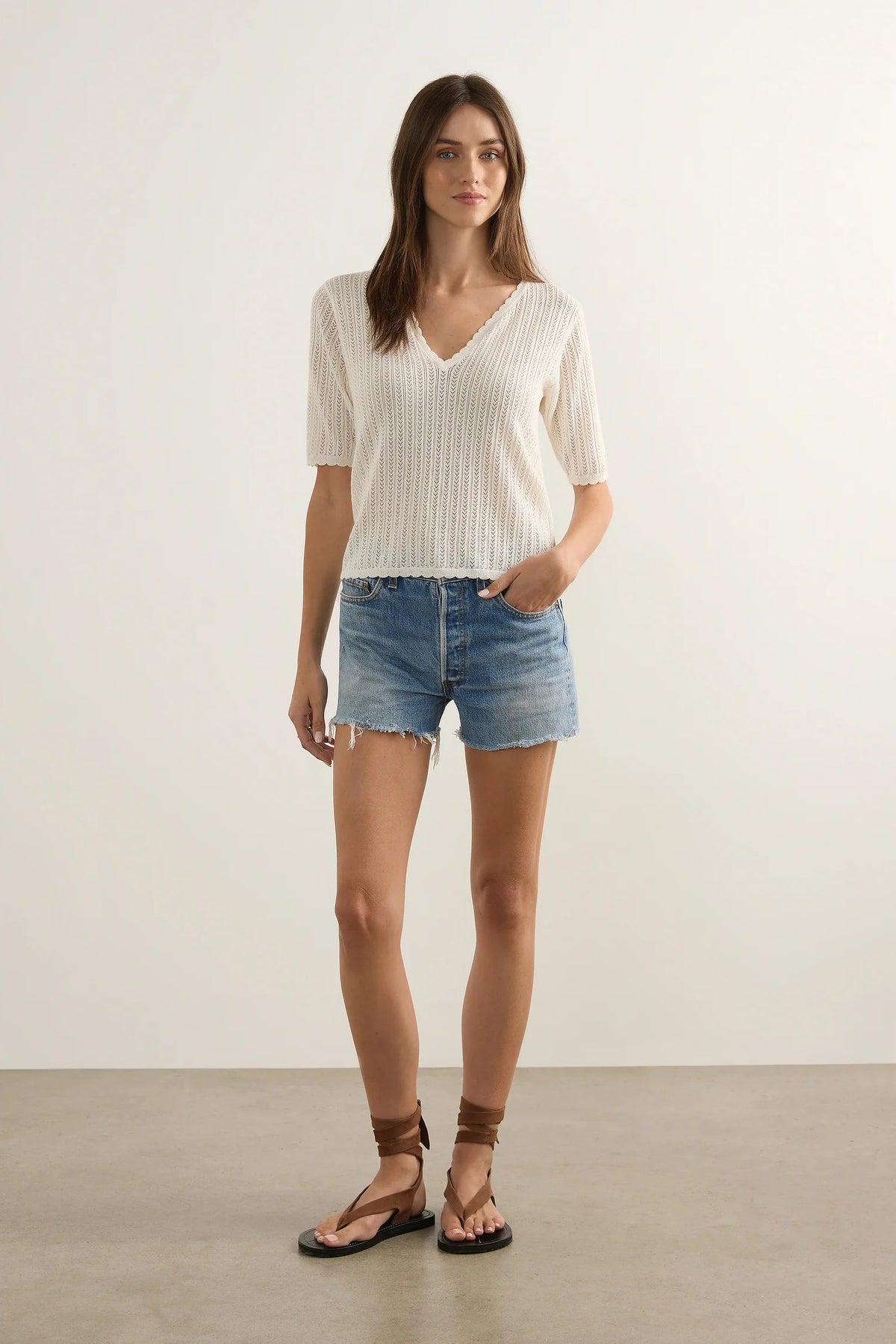 Jude Knit Tee - White