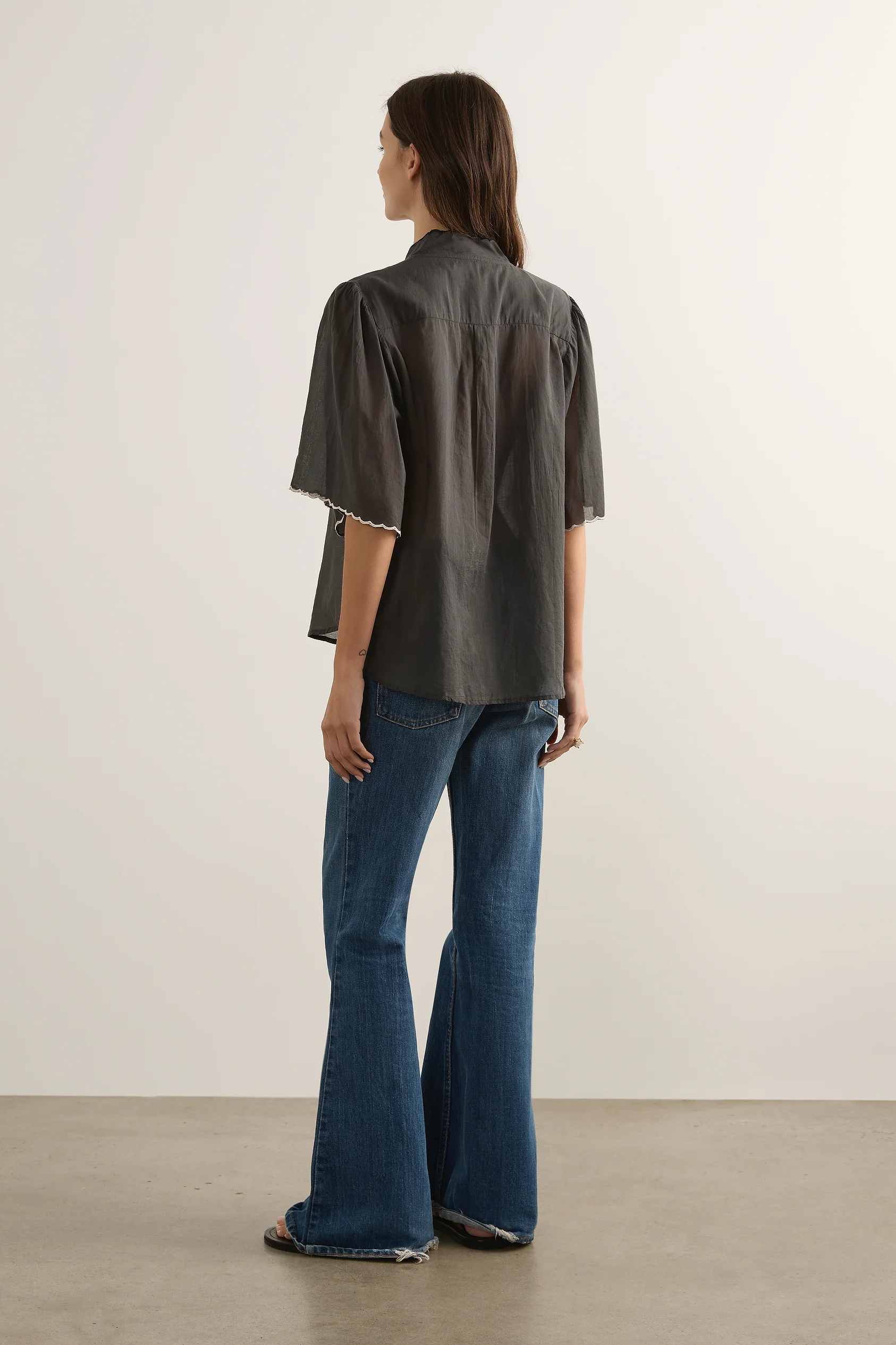 Zoe Embroidered Blouse - Black